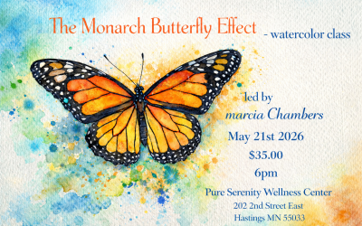 Monarch Butterfly Effect – watercolor painting